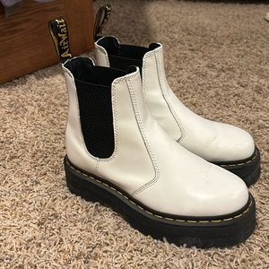 White platform Dr. Martens